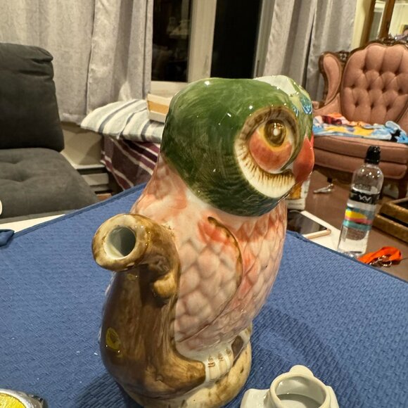 Vintage Rare Tony Wood Owl Nesting on a Branch Teapot - Picture 8 of 10